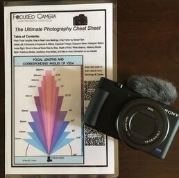 Promo photo of our ultimate cheat sheet with a Sony camera